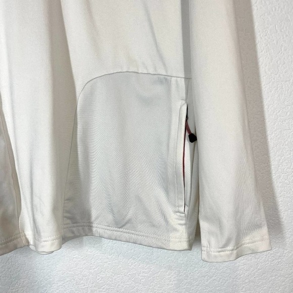 Eddie Bauer Sweatshirt White Quarter Zip Summer Medium - Picture 4 of 10